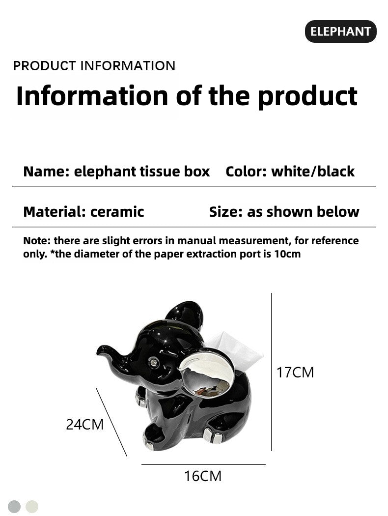 Cute Elephant Tissue Box