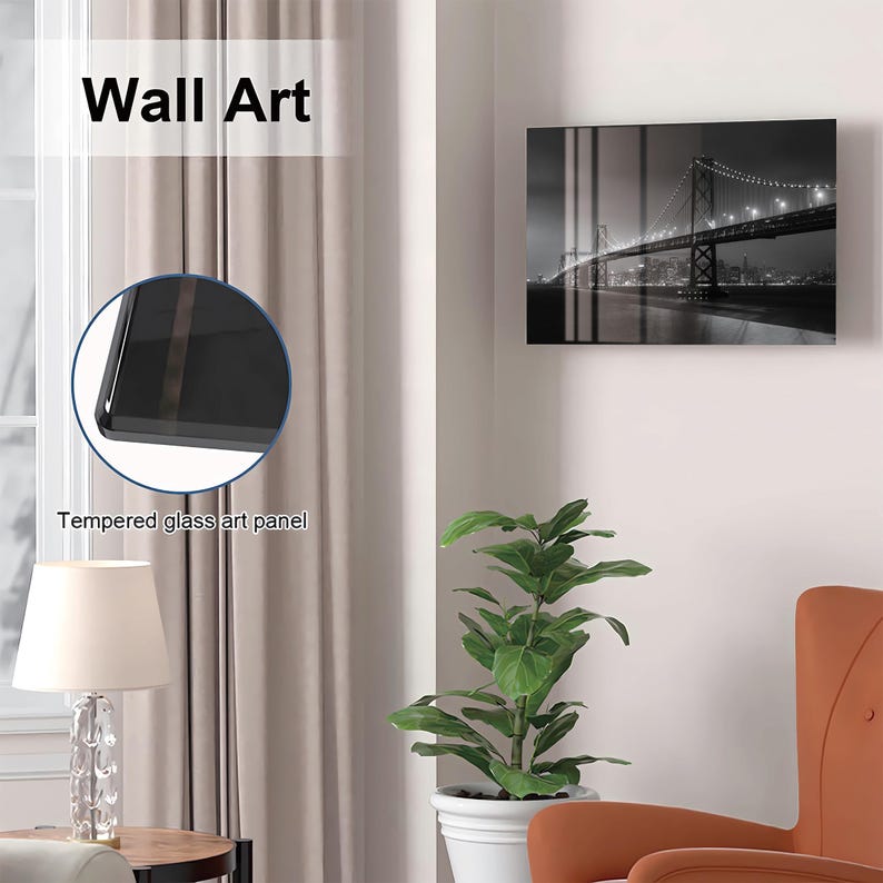 Glass Golden Gate Bridge Gun Storage Cabinet