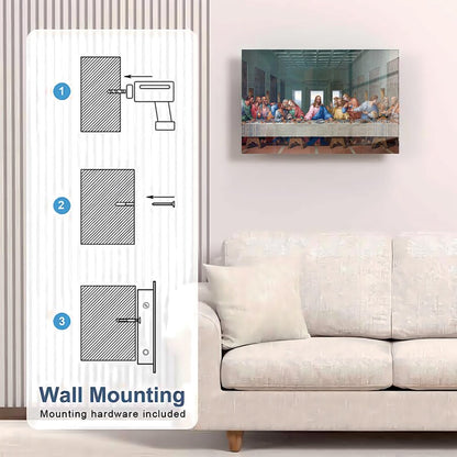 Glass The Last Supper Storage Cabinet