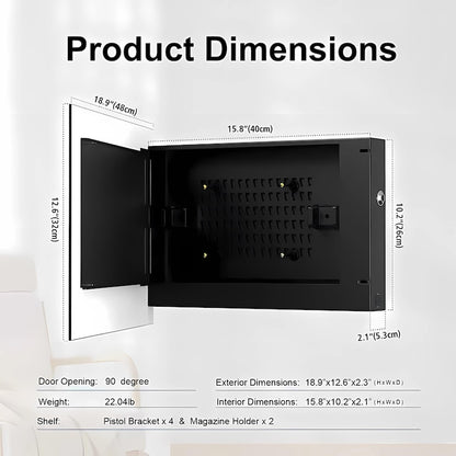 Glass Black Panther Gun Storage Cabinet