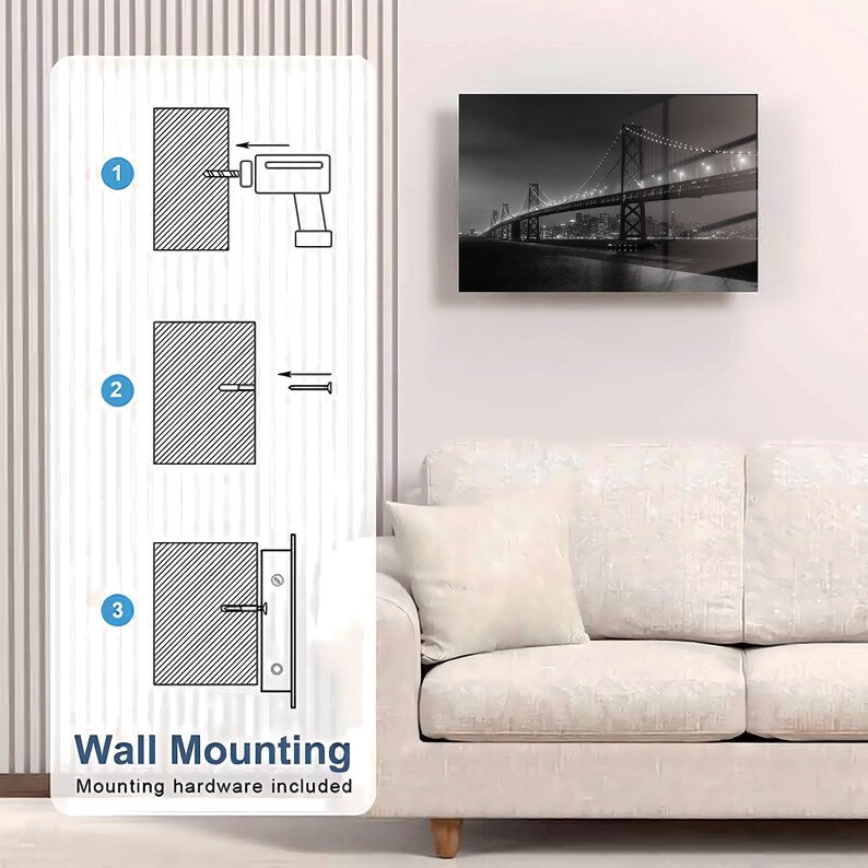 Glass Golden Gate Bridge Gun Storage Cabinet