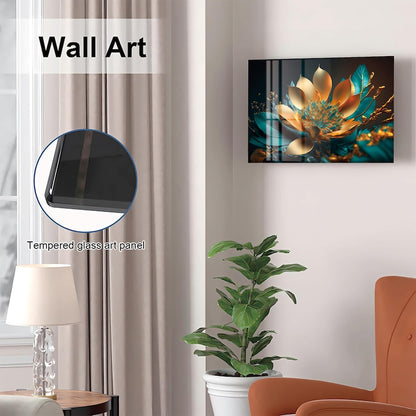 Glass Abstract Flower Gun Storage Cabinet