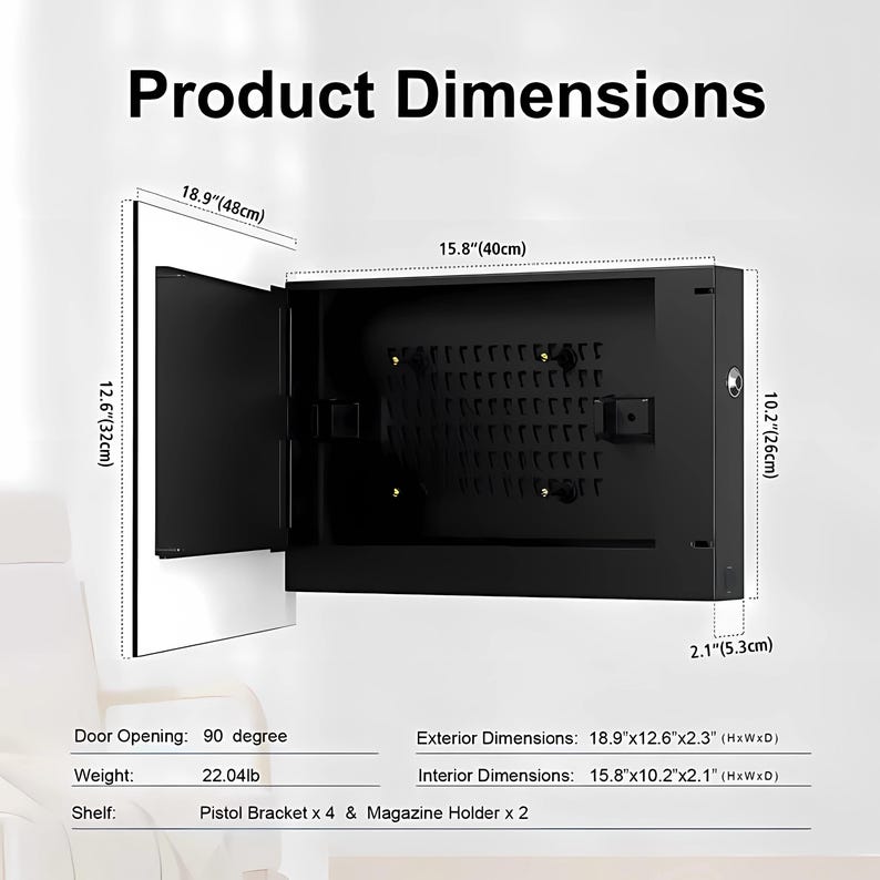 Glass Lotus Wall Art Gun Storage Cabinet