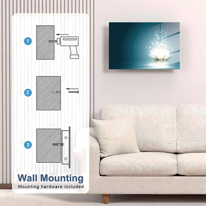 Glass Lotus Wall Art Gun Storage Cabinet