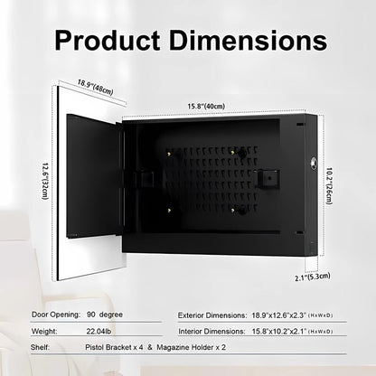 Glass Sunflower Oil Painting Wall Art Gun Storage Cabinet