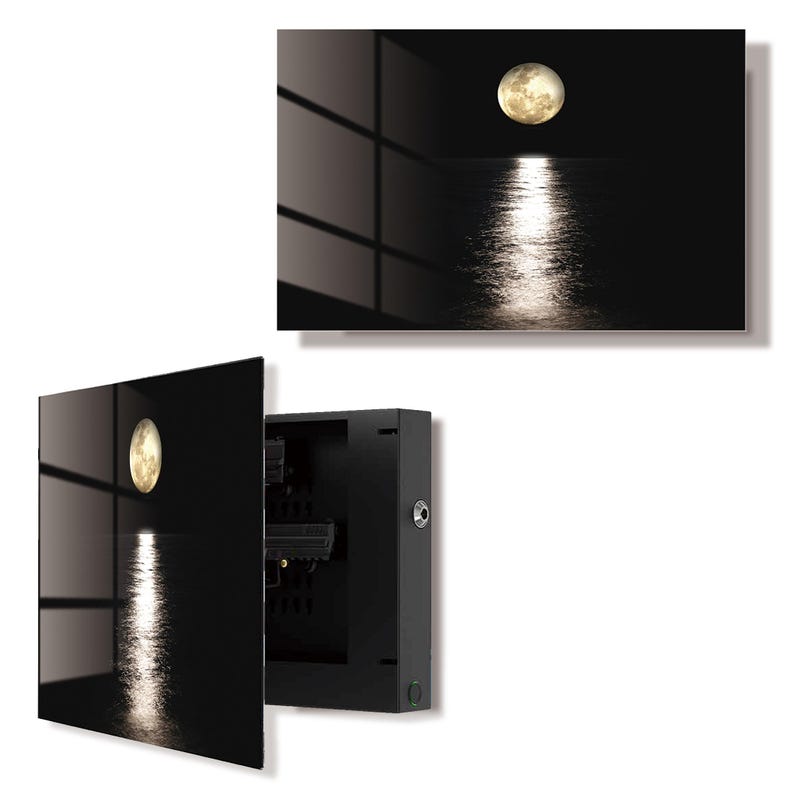 Glass Moon Wall Art Gun Storage Cabinet main product image