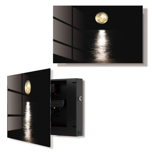 Glass Moon Wall Art Gun Storage Cabinet