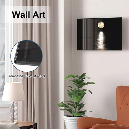 Glass Moon Wall Art Gun Storage Cabinet