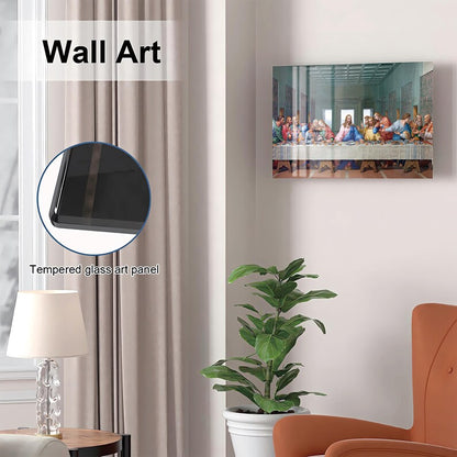 Glass The Last Supper Storage Cabinet