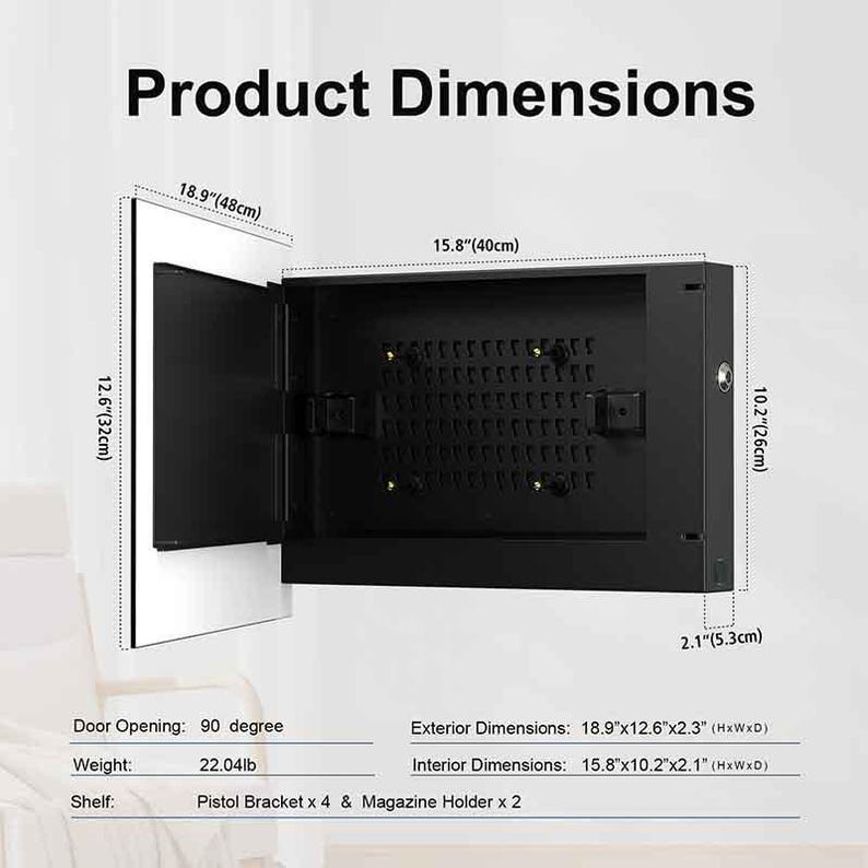 Glass Beach Wall Art Gun Storage Cabinet