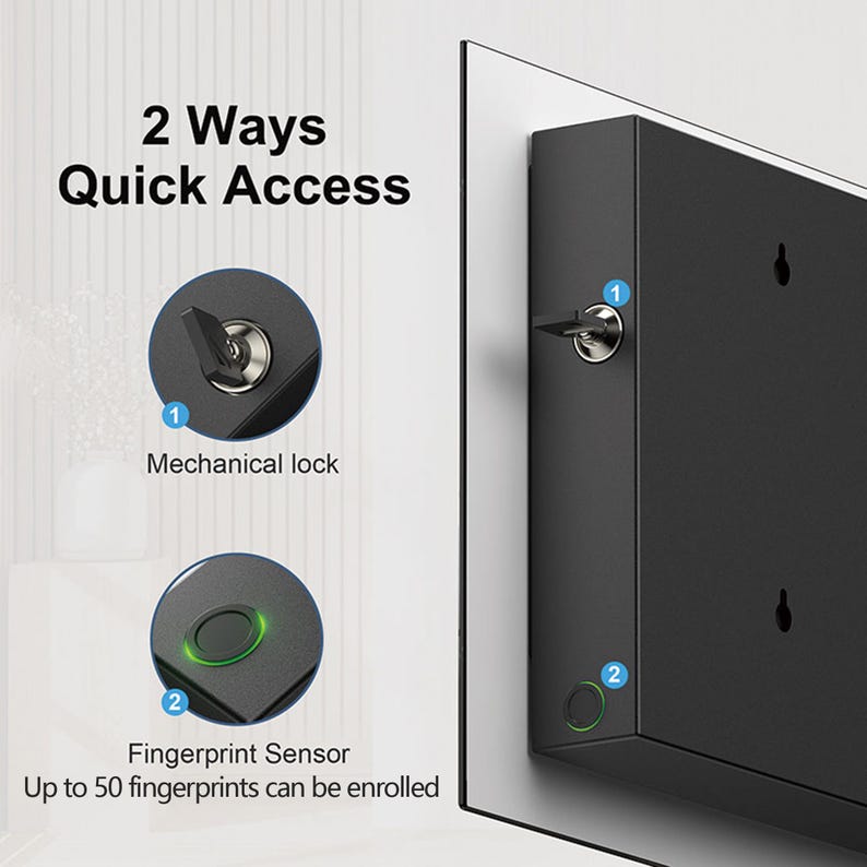 Glass Beach Wall Art Gun Storage Cabinet