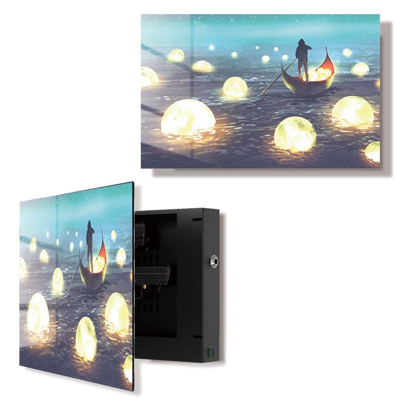 Glass Ship Wall Art Gun Storage Cabinet main product image