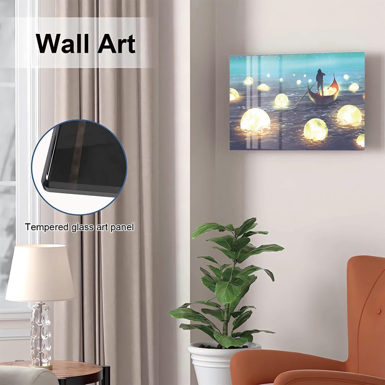 Glass Ship Wall Art Gun Storage Cabinet