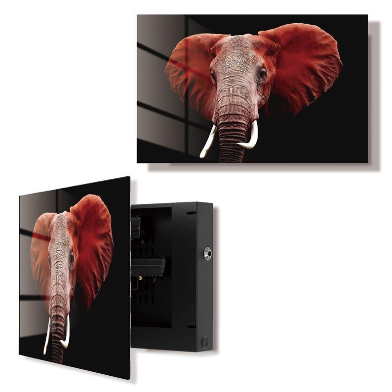 Elephant Wall Art Hidden Gun Safe Cabinet main product image