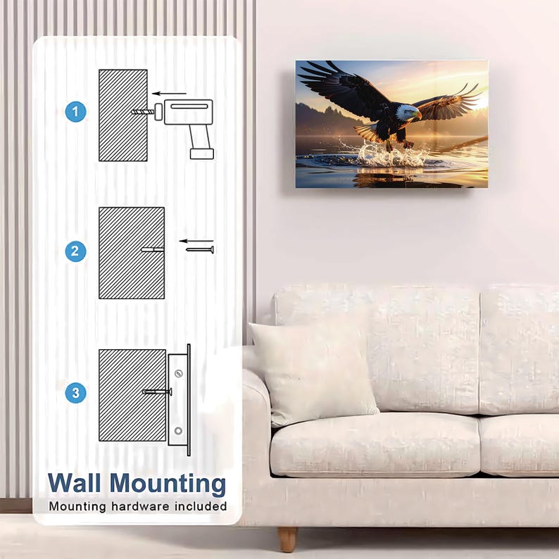 Glass American Eagle Gun Storage Cabinet