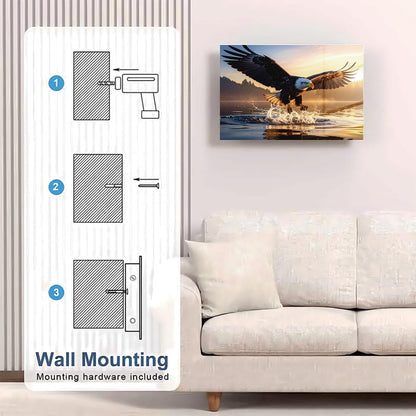 Glass American Eagle Gun Storage Cabinet