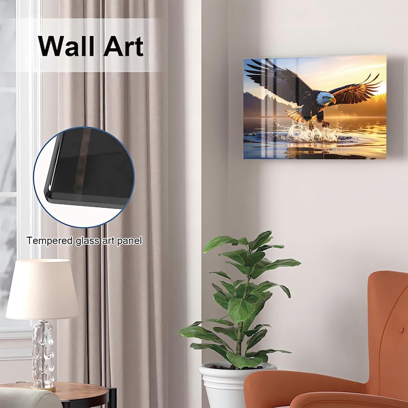 Glass American Eagle Gun Storage Cabinet