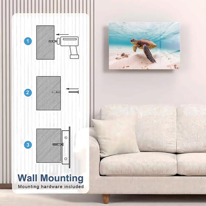 Glass Sea Turtle Gun Storage Cabinet