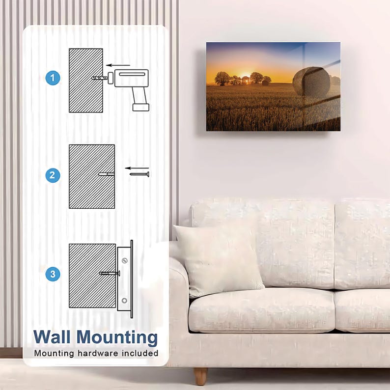 Glass Haystack Wall Art Gun Storage Cabinet