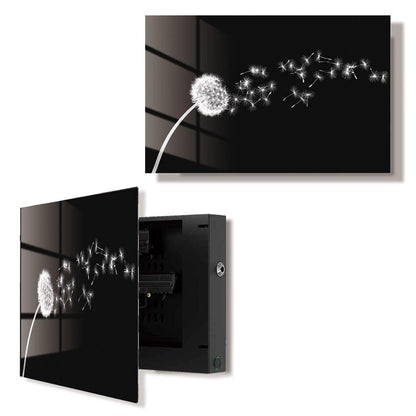 Glass Dandelion Wall Art Gun Storage Cabinet