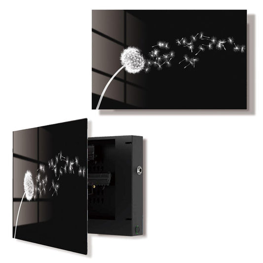 Glass Dandelion Wall Art Gun Storage Cabinet
