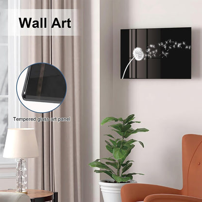 Glass Dandelion Wall Art Gun Storage Cabinet