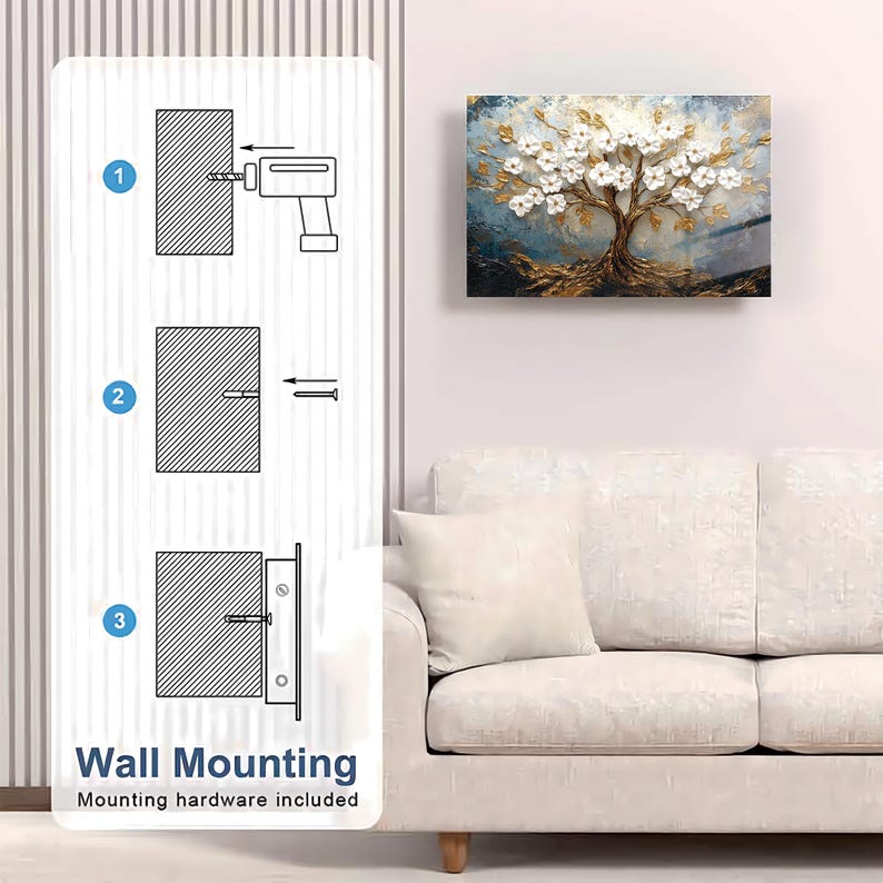 Glass Tree of Life Wall Art Gun Storage Cabinet