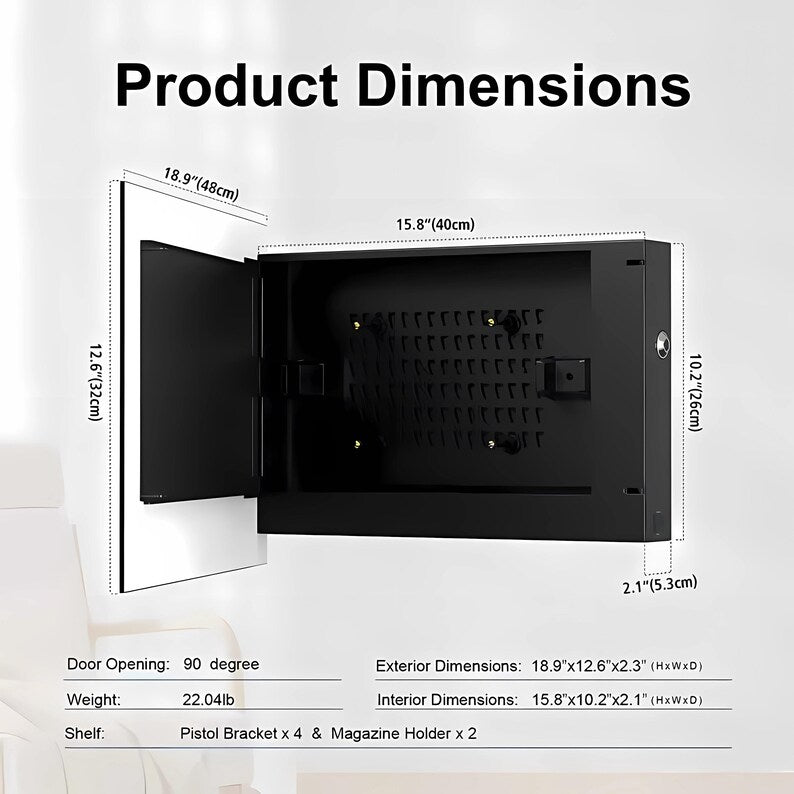 Glass Undersea Wall Art Gun Storage Cabinet