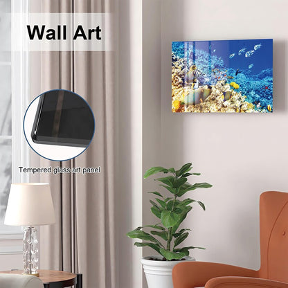 Glass Undersea Wall Art Gun Storage Cabinet