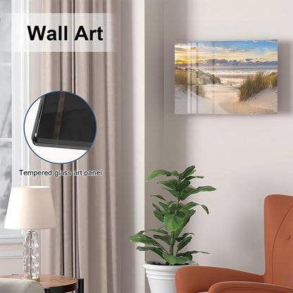 Glass Beach Wall Art Gun Storage Cabinet