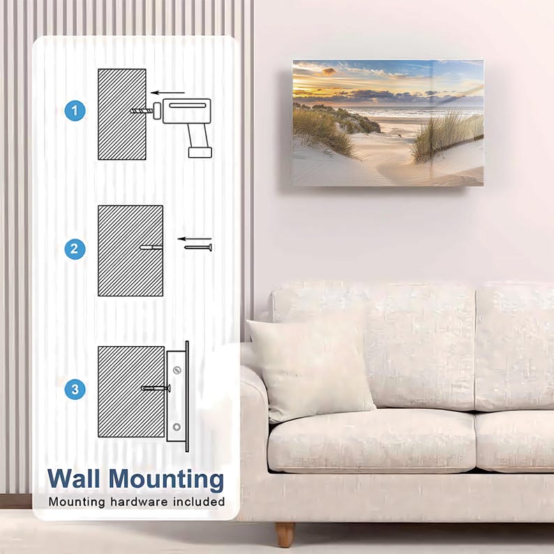 Glass Beach Wall Art Gun Storage Cabinet