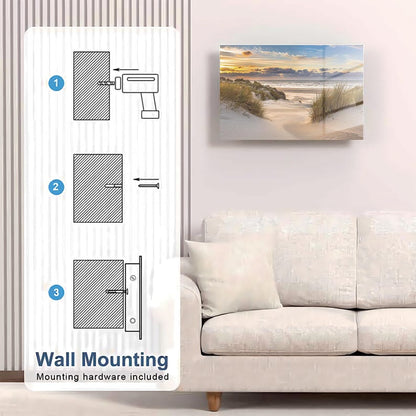 Glass Beach Wall Art Gun Storage Cabinet