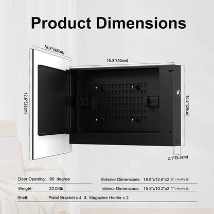 Glass Ship Wall Art Gun Storage Cabinet