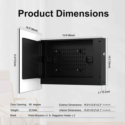 Glass Dandelion Wall Art Gun Storage Cabinet