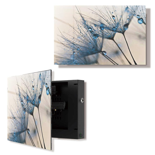 Glass Dandelion Wall Art Gun Storage Cabinet