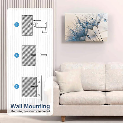 Glass Dandelion Wall Art Gun Storage Cabinet