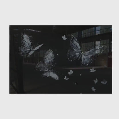 Glass Butterfly Wall Art Gun Storage Cabinet