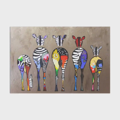 Glass Zebra Wall Art Gun Storage Cabinet