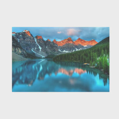 Glass Moraine Lake Wall Art Gun Storage Cabinet