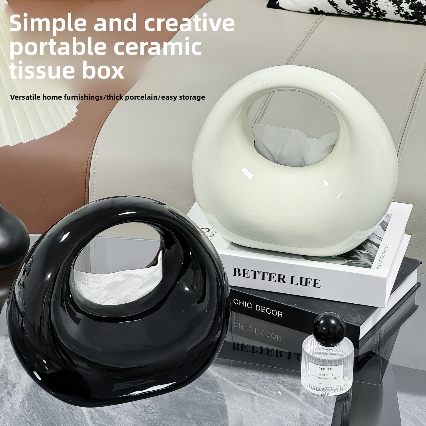 Ceramics Handbag Tissue Box